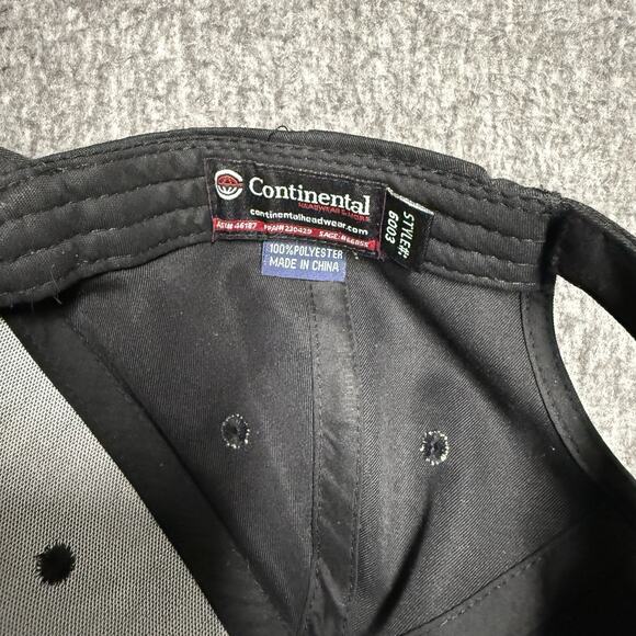 Turnberry Strapback Golf Hat Black One Size Adjustable Continental Baseball Cap - Picture 2 of 3